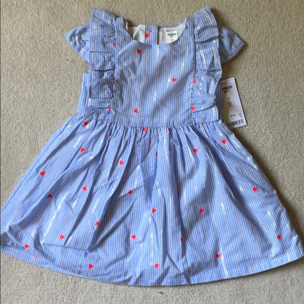 Toddler girls dress with heart detail